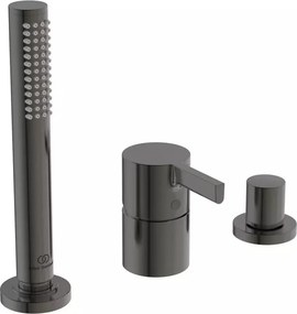 Baterie cada - dus Ideal Standard Atelier Joy gri Magnetic Grey cu 3 elemente