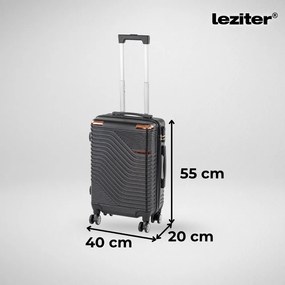 TraveLux Urban XVI gurulós bőrönd szett fekete