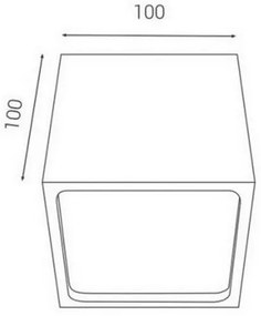 Plafonieră LED de exterior LED2 CUBE LED/12W/230V alb