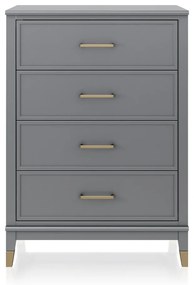 Comodă CosmoLiving by Cosmopolitan Westerleigh, 75 x 106 cm, gri