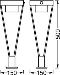 Ledvance - Lampă solară LED exterior cu senzor BOUQUET LED/6W/3,7V IP44