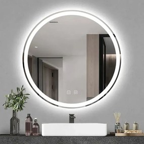 Oglinda LED BAS Crom 60cm, Rea