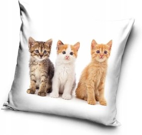 Pisică Trio husă decorativă pentru pernă 40x40 cm