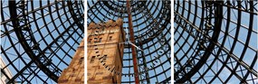 Tablou turnul din Melbourne (cu ceas) (90x30 cm)