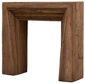 Consola pentru semineu, din lemn reciclat, aspect rustic, Asturias