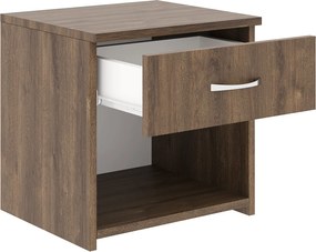 Noptiera Remi, 1 Sertar, Stejar Bronz, 40 x 35 x 40 cm