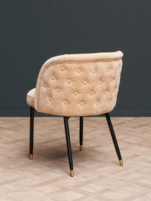 Scaun dining bej din textil Tramell