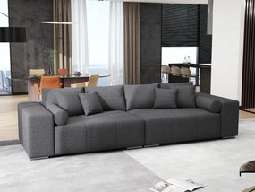 Canapea extensibilă dumonde cu ladă de depozitare si sezut confortabil din spuma high-density, Marbela Enjoy Grafit XXL 295x100 cm