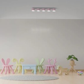 Plafonieră DIXIE 5xGX53/11W/230V roz