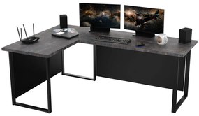 Masă PC de colț Vintid (Beton închis). 1054973