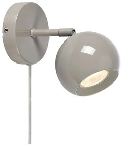 Aplică de perete grej cu alimentare la priză Pop – Markslöjd