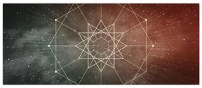 Tablou - Dodecagrama cosmică (120x50 cm)