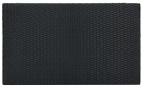 Masa de bar de gradina, negru, 100 x 60,5 x 110,5 cm, poliratan 1, Negru, 100 x 60.5 x 110.5 cm
