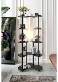 Lampă de podea cu polițe NOTO, 1xE27/40W/230V, neagră