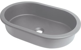 Lavoar incastrat compozit gri Deante Silia, oval, 59 cm Gri mat