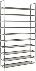 Pantofar FILOU, gri, metal/material textil, 100x27x175 cm