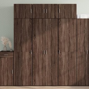 vidaXL Dulap înalt, stejar maro, 70x42,5x185 cm, lemn prelucrat