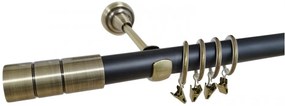 Galerie simpla CYLINDRU /25 - negru/aur antic (Alege marime: 200 cm)