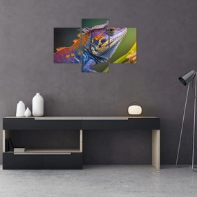 Tablou - Iguana colorată (90x60 cm)