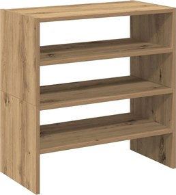 vidaXL Rafturi pantofi 2 buc Stejar Artisan stivuibil 60x30x30,5 cm