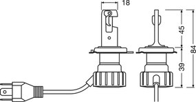 Set 2x becuri LED auto NIGHT BREAKER VINTAGE H4 P43T/20W/12V 3000K - Osram