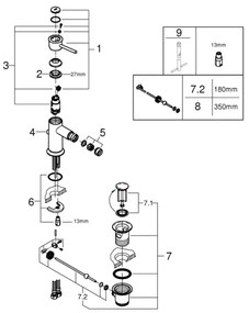 GROHE 23785000 - Baterie pentru bideu START CLASSIC, crom lucios