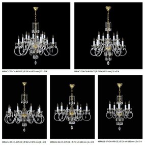 Candelabru cu 18 brate LUX design modern, Cristal Bohemia Exclusive Miracle