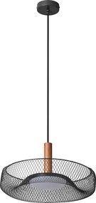 Osram - Lustră LED suspendată pe cablu DECOR MESH LED/18,5W/230V Ø 40 cm negru/lemn de cauciuc