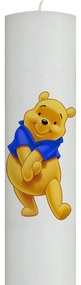 Lumanare Botez Winnie cu vesta albastra 4,5 cm, 40 cm