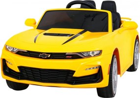 Masinuta Electrica cu acumulator pentru copii NOVOKIDS™ Chevrolet Camaro, Roti din Cauciuc EVA, Max 25 kg , Usi cu deschidere , 3 Viteze, Lungime 119