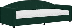 vidaXL Pat de zi cu saltea, verde închis, 80x200 cm, catifea