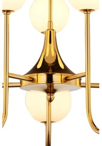 Lustră pe tijă SELEN 10xG9/40W/230V alamă Jupiter 1942