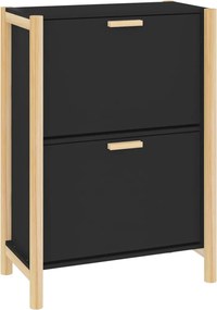 vidaXL Pantofar, negru, 57,5x33x80 cm, lemn prelucrat