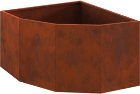 vidaXL Ghiveci de colț Ruginit 60 x 60 x 35 cm