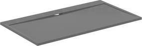 Cadita de dus dreptunghiulara Ideal Standard i.life Ultra Flat S gri asfaltic 180x100 cm