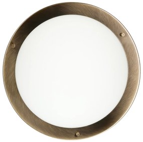 Plafonieră în culoarea bronz cu abajur din sticlă ø 18 cm Aquila – Candellux Lighting