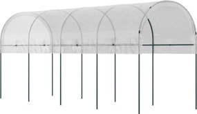 Outsunny Seră de grădină seră pentru roșii 4 x 1,20 x 1,70 m 5 arcade din oțel, pânză din PE | Aosom Romania