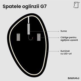 Oglindă atipică cu iluminare LED G7