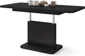 Mazzoni ASTON MINI-Z Negru Mat - MĂSUȚĂ DE CAFEA MODERNĂ EXTENSIBILĂ REGLABILĂ PE ÎNĂLȚIME MASĂ TRANSFORMABILĂ