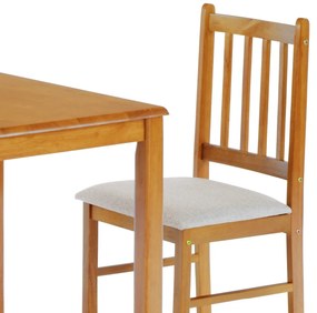 Set de masă din lemn masiv cu 2 scaune,  69 x 69 x75 cm, stejar Iandhaus