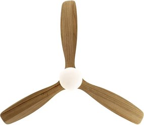 Lustra LED cu Ventilator si telecomanda Siroco D-132cm alb/lemn