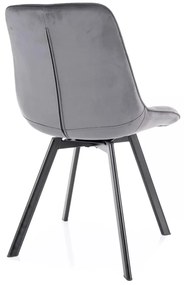 Scaun rotativ Monti velvet gri/negru Blu14