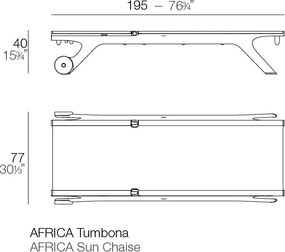 Set de 4 sezlonguri moderne de exterior design premium AFRICA