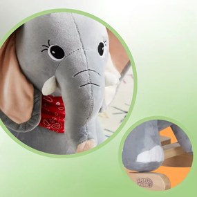 Jucărie balansoar elefant VICTOR cu centură de siguranță, gri Spielwerk