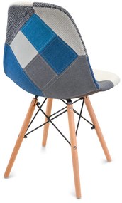 Scaune de sufragerie 4buc patchwork, Wave
