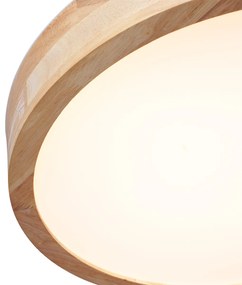 Plafonieră scandinavă din lemn 40cm incl. LED Dimmable - Pecker