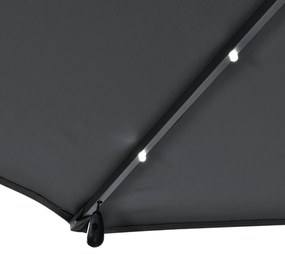 Juskys Umbrelă de soare LED Brazilia 3,5 m - gri închis