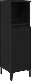 vidaXL Dulap de Baie Stejar Negru 30 x 30 x 100 cm Lemn compozit