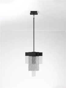 Lustra LED suspendata design modern REVIA negru