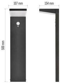 Lampă LED solară cu senzor LED/4,4W/3,7V 2200 mAh IP44